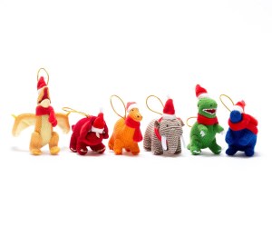 Dinosaur Knitted Christmas decs89